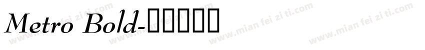 Metro Bold字体转换